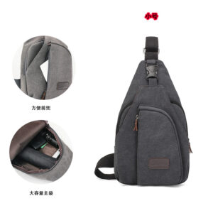 Factory direct Korean casual men's chest bag sports canvas men's bag small bag multi-function outdoor small bag tide