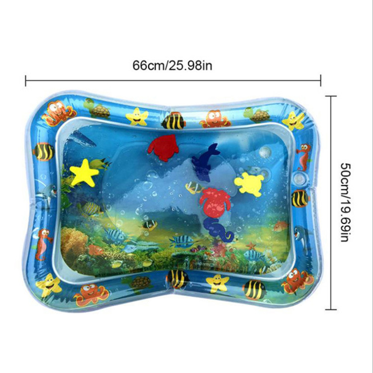 Baby Kids water play mat Inflatable thicken PVC infant Tummy Time Playmat Toddler Fun Activity Play Center water mat for babies - Image 5