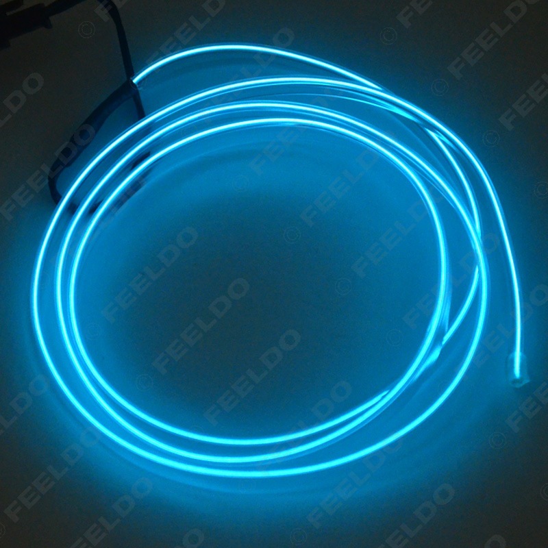 5 meters EL belt side car LED cold light 5M car interior light strip clip light line light with cigarette lighter 9 color - Image 3
