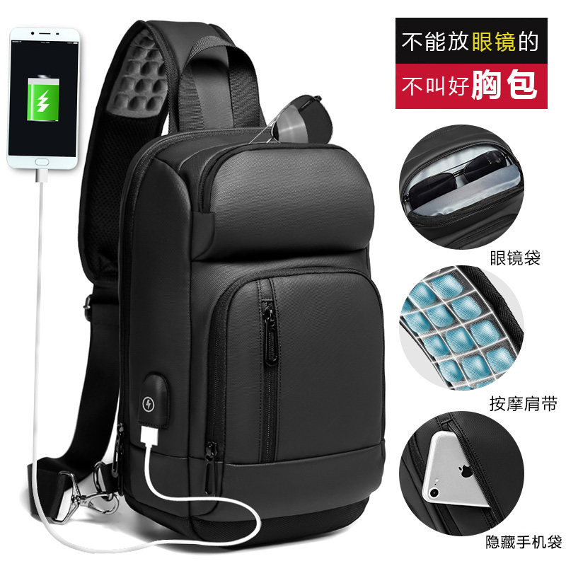 2019 trend models outdoor leisure shoulder bag travel Messenger bag custom boutique fashion men's chest bag - Image 3