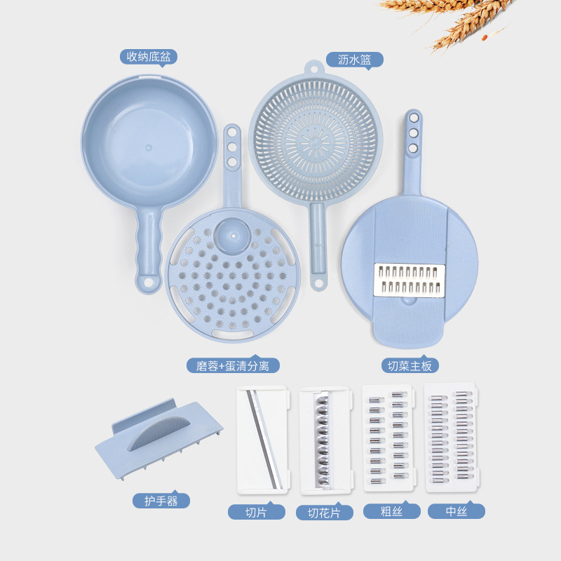 9 IN 1 Multi-function Easy Food Chopper Carrot Potato Grater Manual Onion Cutter Easy Food Chopper Slicers Kitchen Gadget - Image 8