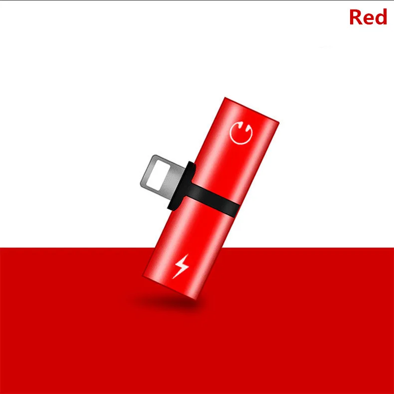 2 In 1 Dual Ports Headphone Adapter Phone Case Charger Audio Splitter 8Pin 1 To 2 Audio/Charging for Iphone X XR XS Max 7 8 Plus