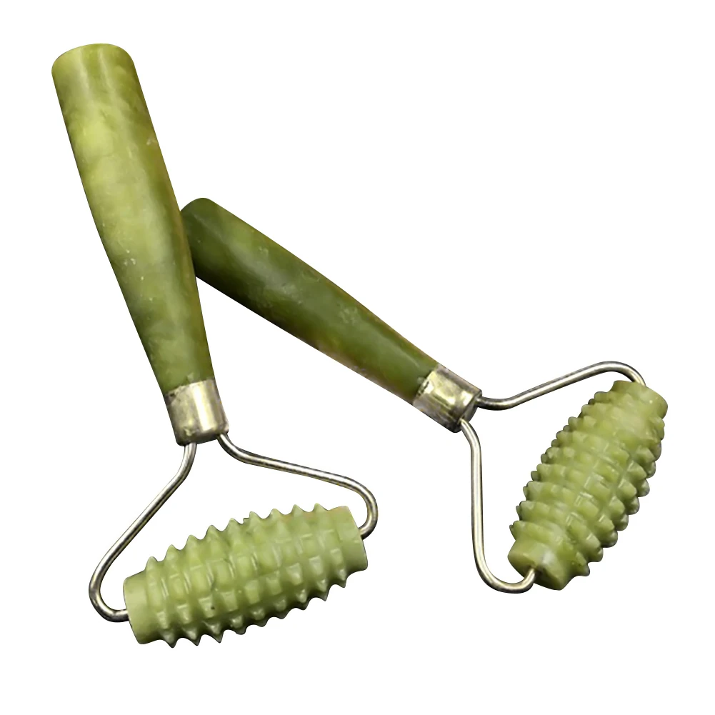 Jade Roller Massager Green Facial Nature Healthy Face Beauty Body Head Neck Foot Skin Care Face Lift Tools Face Roller - Image 2