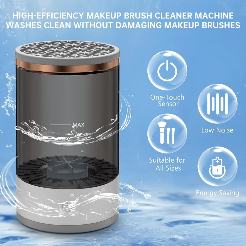 Cross-border 2024 new USB direct plug automatic makeup brush cleaner lazy electric cleaning and drying two-in-one - Image 2