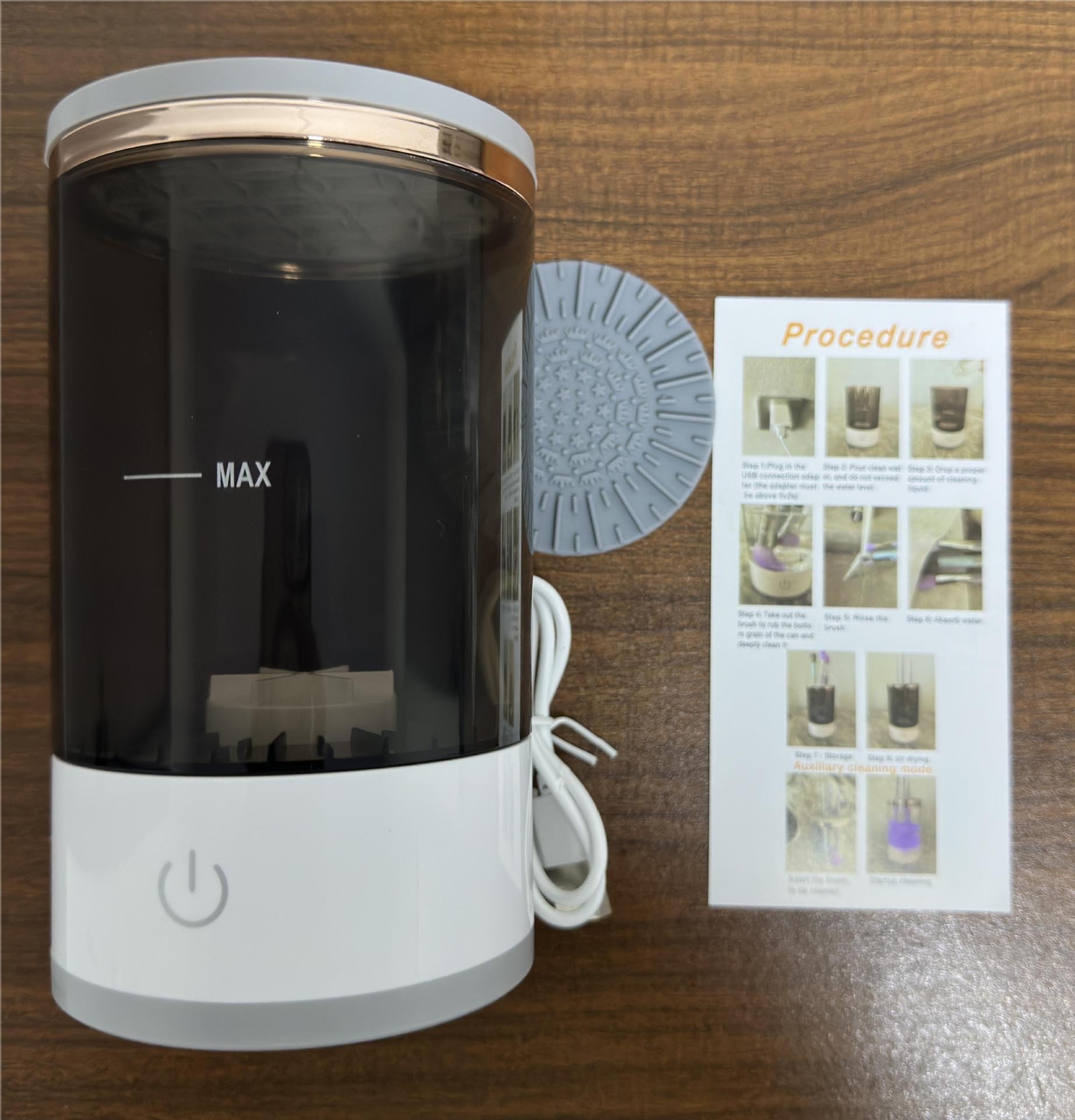 Cross-border 2024 new USB direct plug automatic makeup brush cleaner lazy electric cleaning and drying two-in-one - Image 6