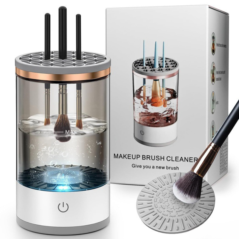 Cross-border 2024 new USB direct plug automatic makeup brush cleaner lazy electric cleaning and drying two-in-one - Image 4